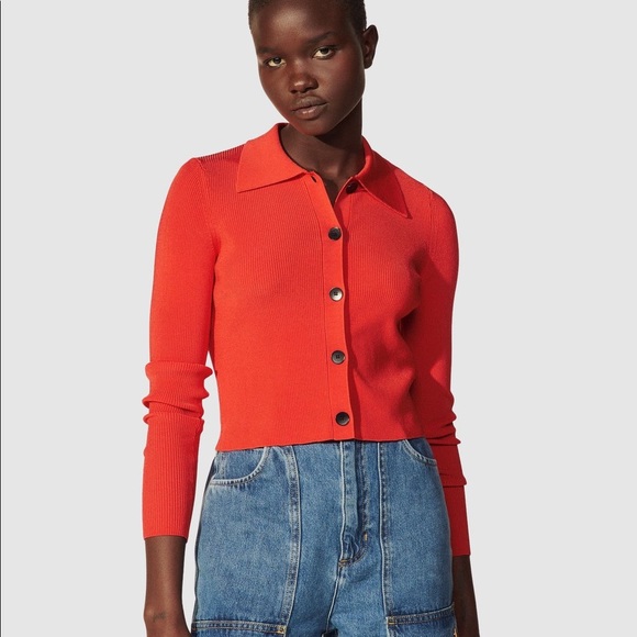 Sandro | Tops | Sandro Francoise Cropped Ribknit Cardigan | Poshmark